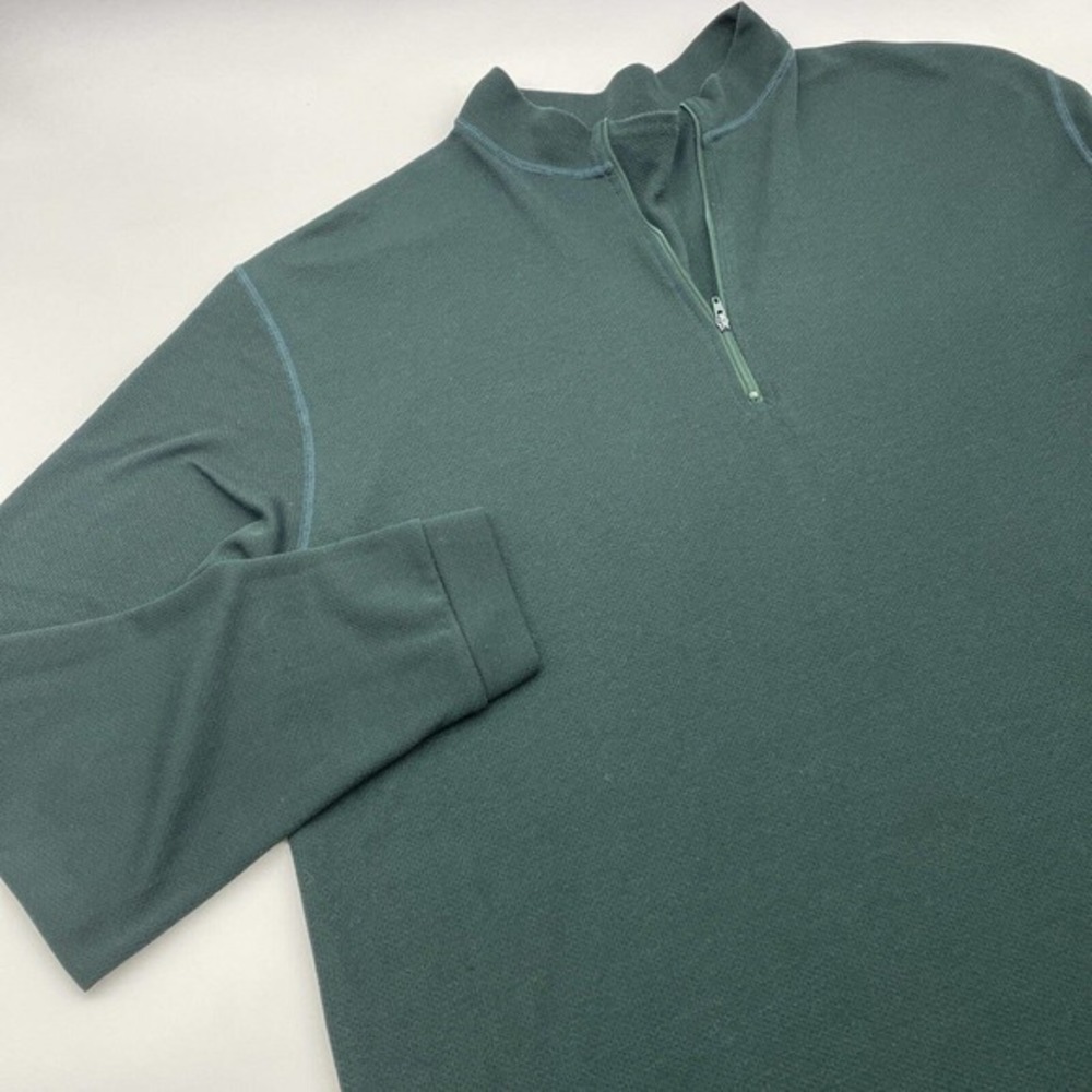 Simms Mens XXL Outdoor Polartec fleece half zip pullover sweater Hunter‎ green